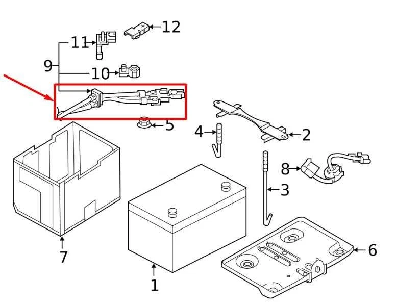 Arnés de cables de motor de batería para arranque Infiniti QX50 2014-2017 24105-1NA0A Foto 2 de 4