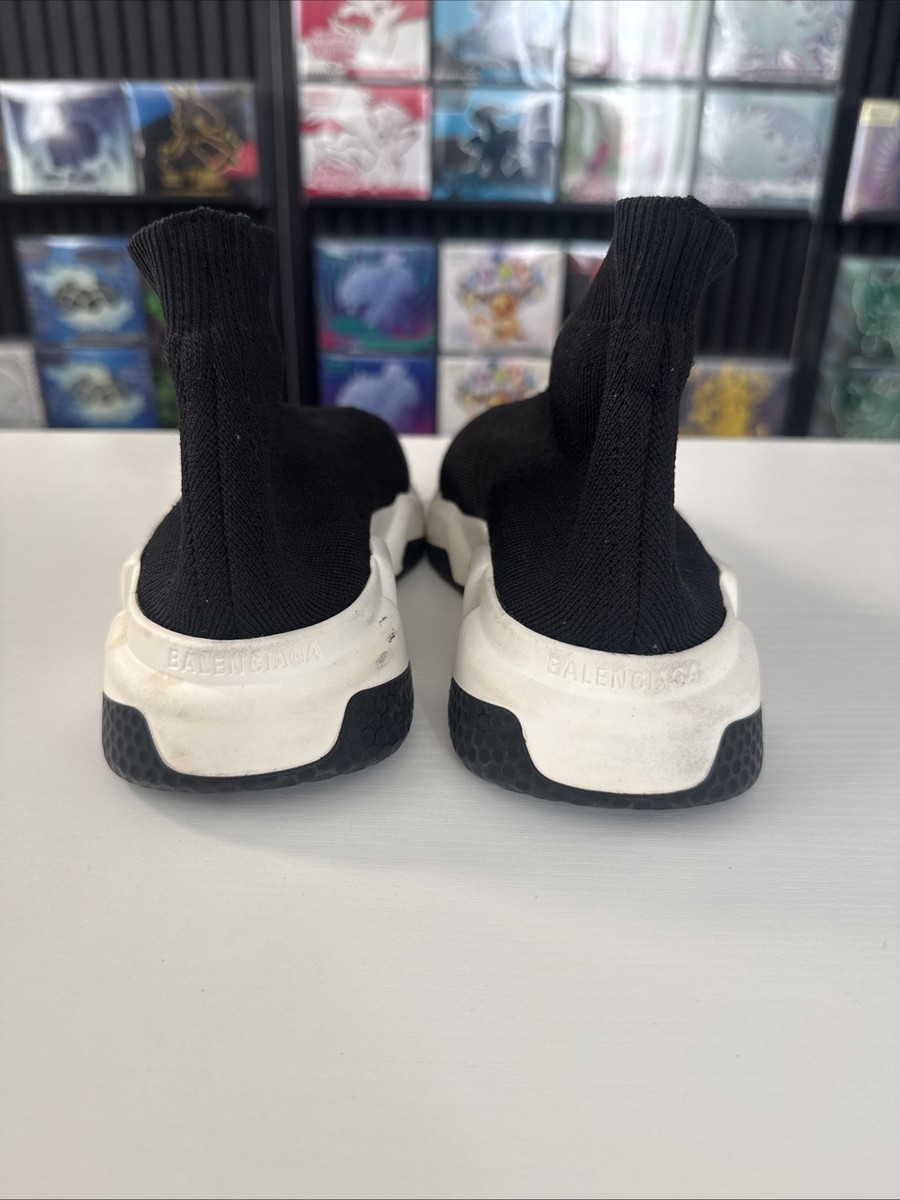 Balenciaga Speed Trainer Sock Sneakers – Black/White – Size  display picture 2