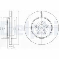 2X Bremsscheibe Delphi BG4253 FüR Lexus RX 300 MCU35_ MCU35R 350 GSU30_ AWD 400H