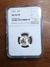 1941 Mercury Dime, NGC MS66 FB, Gorgeous Frosty White