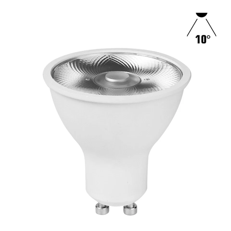 LED Reflektor 6W GU10 Linse 435lm Strahler Lampe Licht Warmweiß 3000K Spot 10°