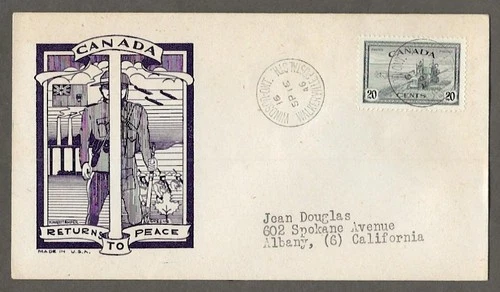 Canada first day cover, 271 20 cent harvester [ 147