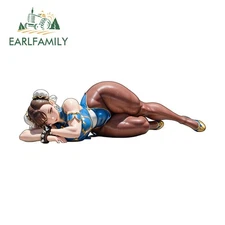 EARLFAMILY 5.1" ChunLi Car Stickers Artistic Refrigerator Car Door JDM Decals