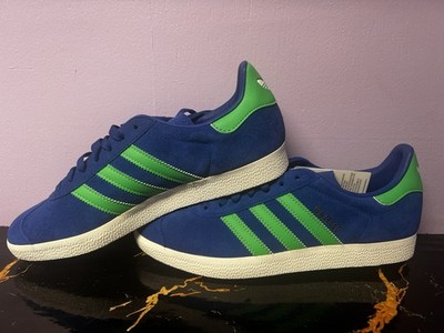 Adidas Men s Size 8 Royal Blue Energy Green Gazelle Shoes Brand New