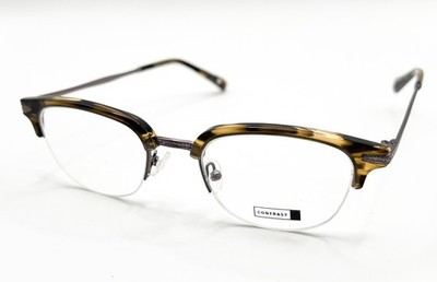 NEW CONTRAST HUDSON GRAY AUTHENTIC EYEGLASSES 49-20