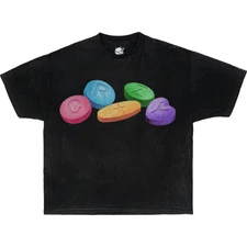 5 PILL CRAZY Boxy Vintage Shirt Graphic T-shirt Oversized Boxy Streetwear Y2K 
