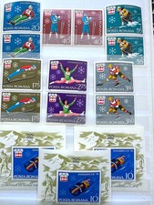 Romania 1975 Sc. 2596-2601 in Pairs + 3 of 2602 SS, MNH, OG, SU