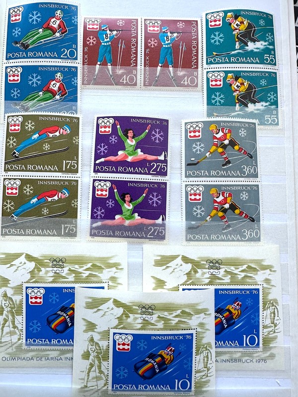 Romania 1975 Sc. 2596-2601 in Pairs + 3 of 2602 SS, MNH, OG, SU
