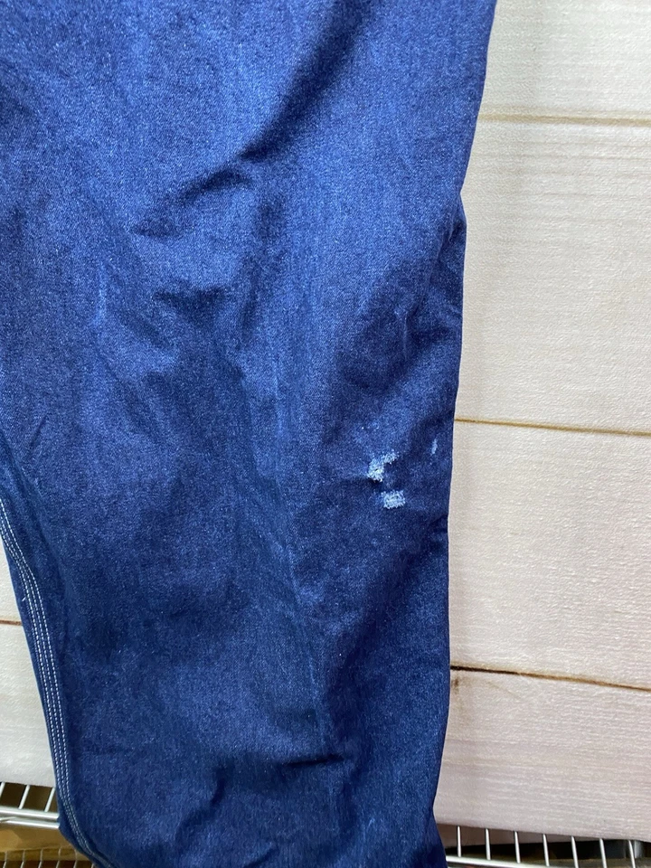 Dickies Bib Overalls Mens 50x30 Dark Wash Jeans Carpenter Farmer Ranch Workwear - Image 3 of 4