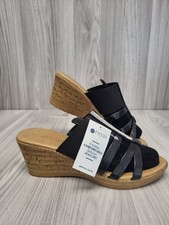 Pavers Black Strappy Diamante Wedge Heeled Sandals Size 5(38) BNWT. PWM