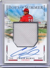 2025 Panini Boys of Summer Chase Burns Auto Jumbo Material /99