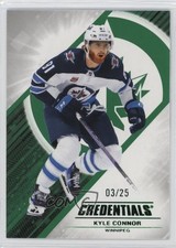 2024-25 Upper Deck Credentials Green 3/25 Kyle Connor #100 7wp