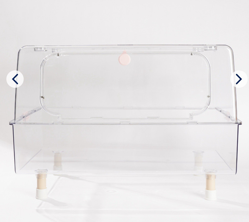 1 Clear Acrylic Hamster Cage w/ Removable Lid & Side Locks 24.4x15.7x16.5.