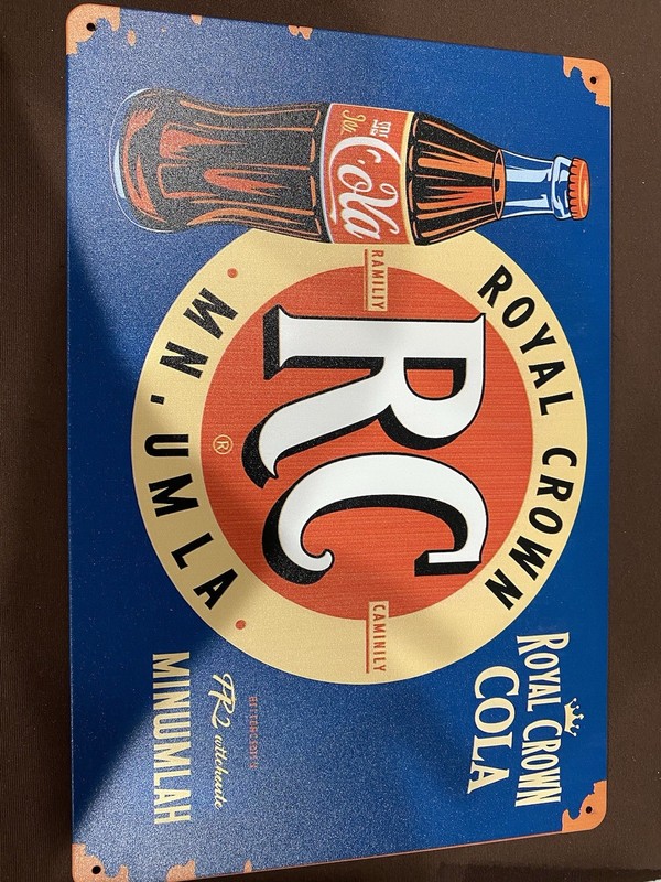RC Cola Vintage 8x12 Metal Wall Sign Reproduction Soda Pop