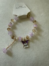 Crystal Beads Expandable Kuromi Bracelet NWT