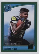 2018 Panini Donruss Rated Rookie Press Proof Green Rashaad Penny #318 0y59