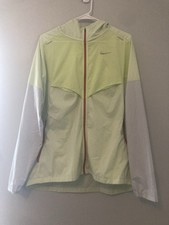 Nike Mens Neon Yellow Lightweight Hooded Windrunner Windbreaker Running Jacket L