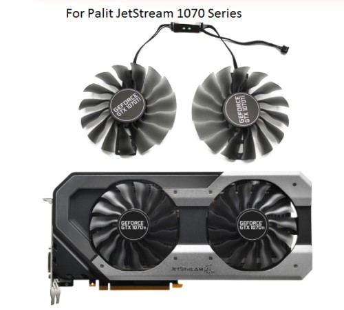 Cooler Fan For GeForce Palit Jetstream GTX 1070Ti 1070 Ti GPU VGA HQ GAA8S2U - Afbeelding 1 van 20