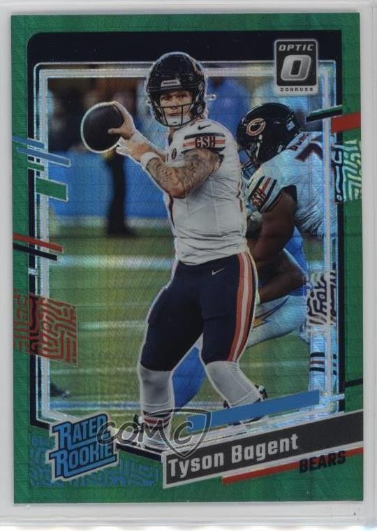 2023 Panini Donruss Optic Rated Rookie Green Hyper Prizm Tyson Bagent #216 2y0