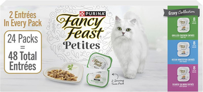 Purina Gourmet Wet Cat Food Variety Pack Petites Gravy 24 Pack 48 Servings