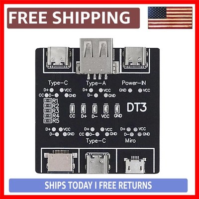 Durable Black PCB USB Tester - Check Charging & Data Transfer for All USB Types