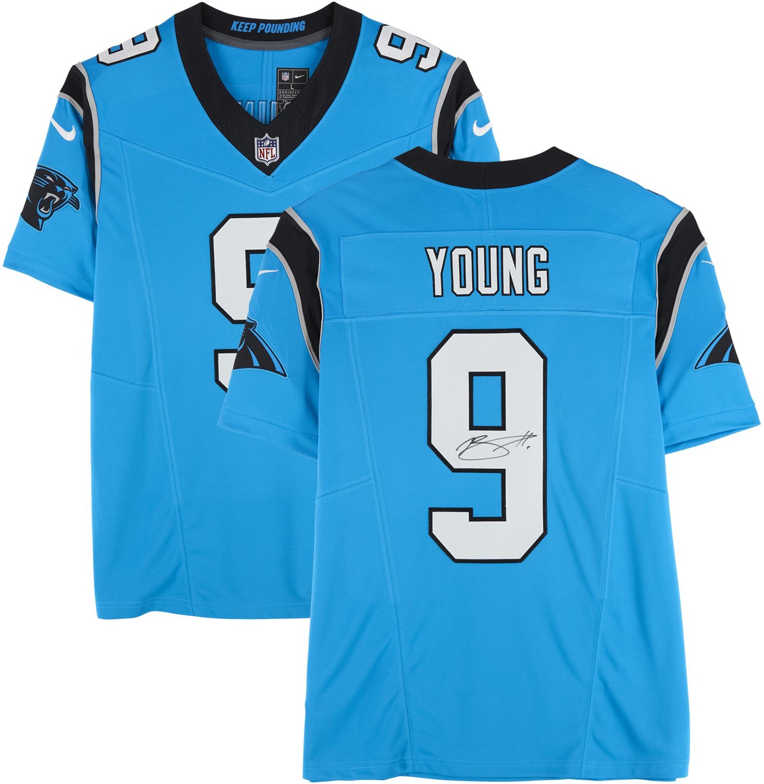Bryce Young Autographed Signed Carolina Panthers Nike Alternate Vapor Fuse Limited Jersey 