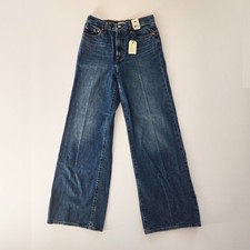 Levi's Premium Ribcage Wide Leg Jeans 29" x 32" Classic Cool Chic NWT