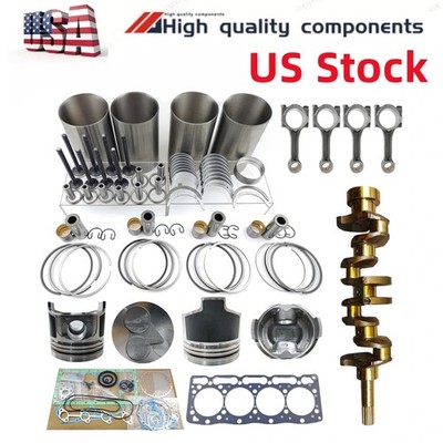 V1505 Overhaul Rebuild Kit + Crankshaft + Connecting Rod for Kubota V1505 Engine