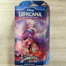 Disney Lorcana TCG Shimmering Skies Sealed Deck & Booster Pack Elsa Ralph Amethy