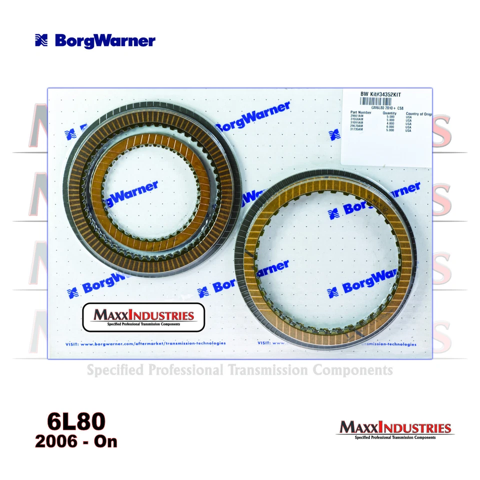 Kit maestro de reconstrucción de transmisión 6L80 menos aceros - juntas sellos pistones fritos Foto 2 de 4