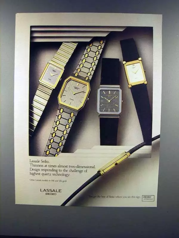 1984 Lassale Seiko Watches Ad Thinness eBay