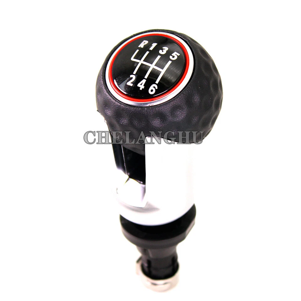 6 Speed Leather Gear Shift Stick Knob For Audi A1 A2 A3 A4 A5 A6 A7 A8 Q3 Q5 Q7 Foto 3 de 4