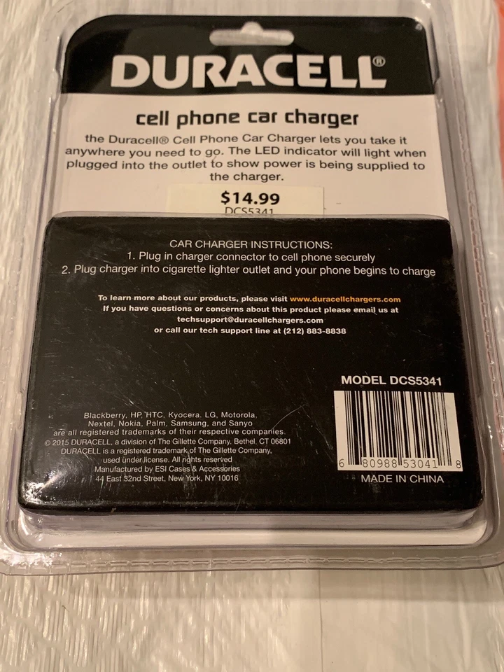 Cargador Coche Teléfono Celular Duracell para Dispositivos Micro USB Foto 4 de 4