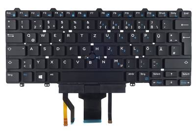 Tradebit Tastatur für Dell Latitude E7450 E5490 E7470 E7490 DE QWERTZ Beleuchtet