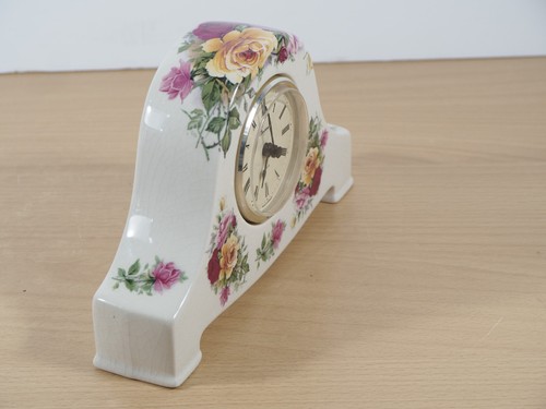 Vintage Emperor Mantel Quartz Clock Ceramic 18 x1 1.5 x 4 cm Made in Germany - Foto 5 di 15