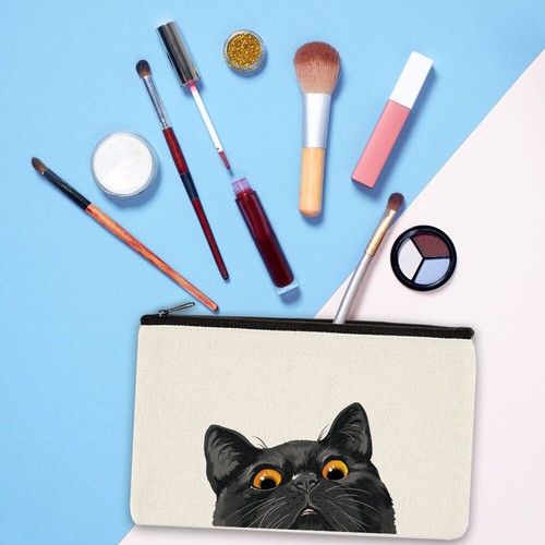 Animal Canvas Cosmetic Makeup Zipper Bag Pouch Pencil Case for Women, Girls - Picture 5 of 237