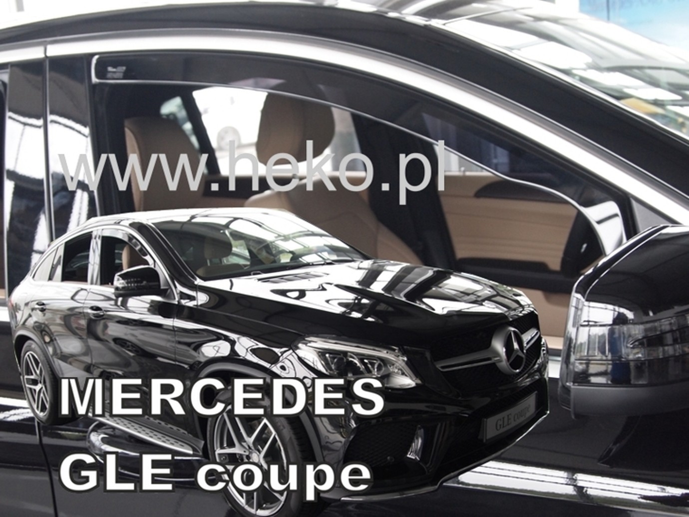 Déflecteurs d'air Mercedes GLE Coupé C292 en acrylique fumé HEKO haut de gamme