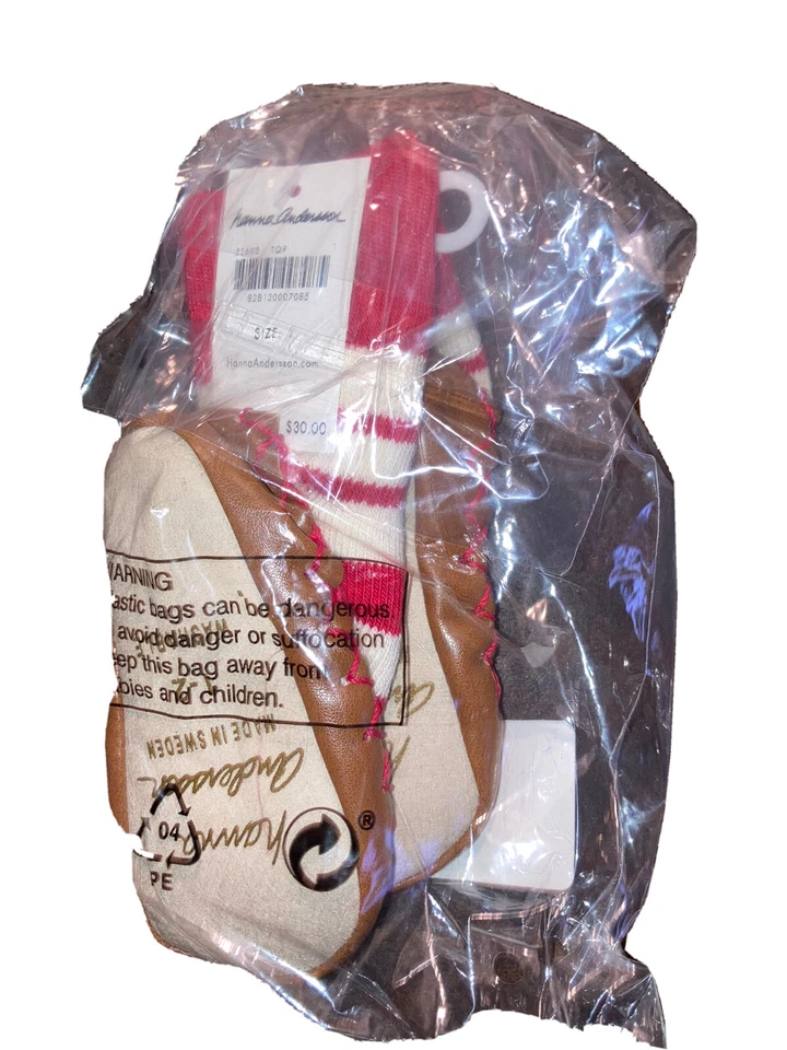 NUEVO CON ETIQUETAS Bebé Unisex Hanna Andersson Zapatilla Mocasines Dulces Rayas Vacaciones 1-2 Zapato Foto 3 de 3