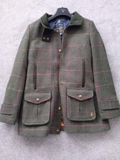Joules Fieldcoat Jacket Luxe Tweed Removable Gilet Green Size 8 New With Tags