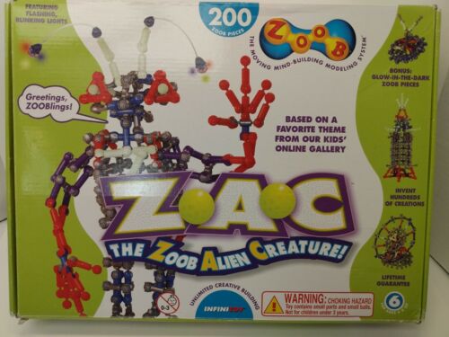 ZOOB Z.A.C The Zoob Alien Creature Unlimited Creative Building Infini Toy 158 Pc - Picture 1 of 4