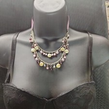 multi strand beaded necklace 15"