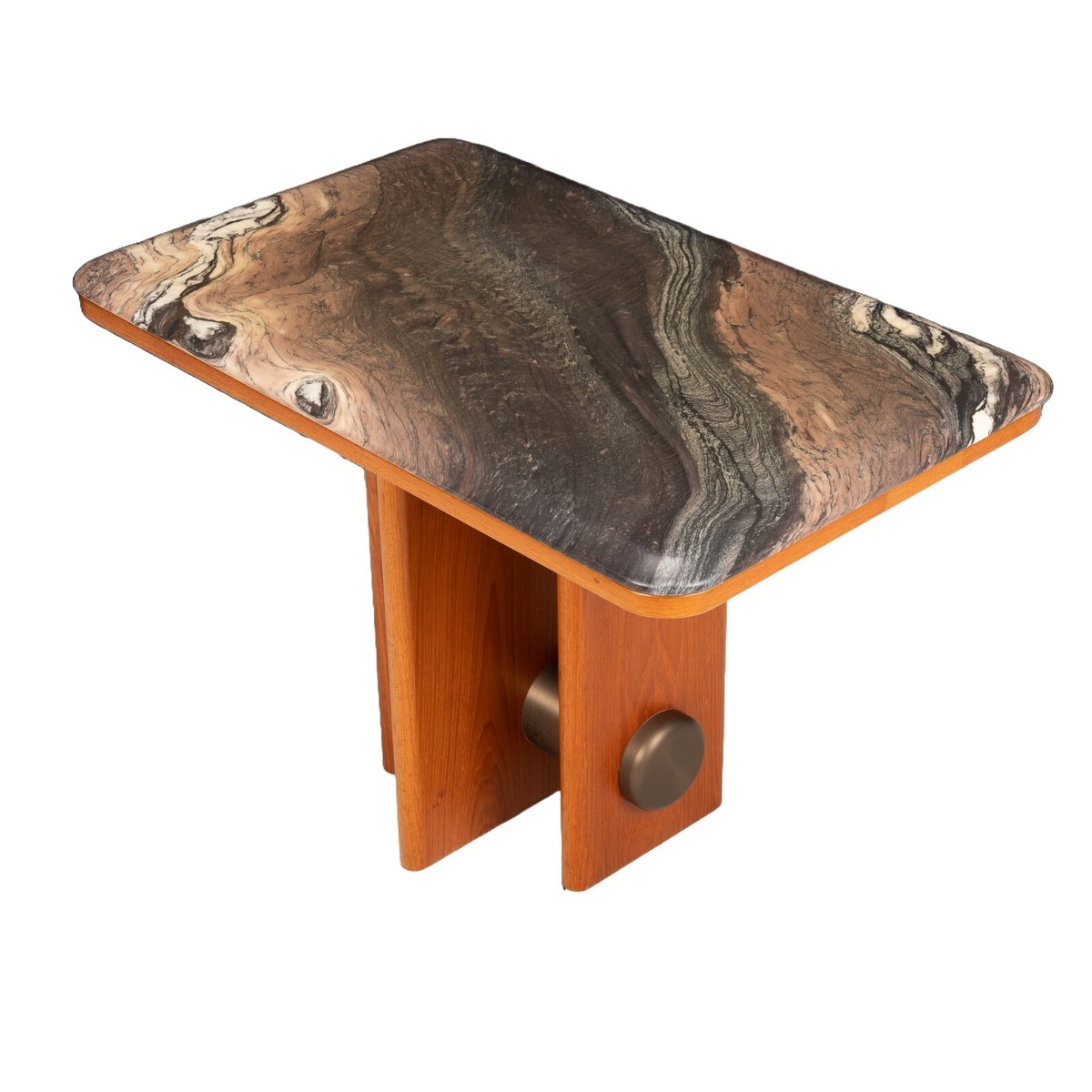 bendixen design danish design ヴィンテージテーブル Bendixen Mid Century Danish Modern Marble and Teak Coffee Table