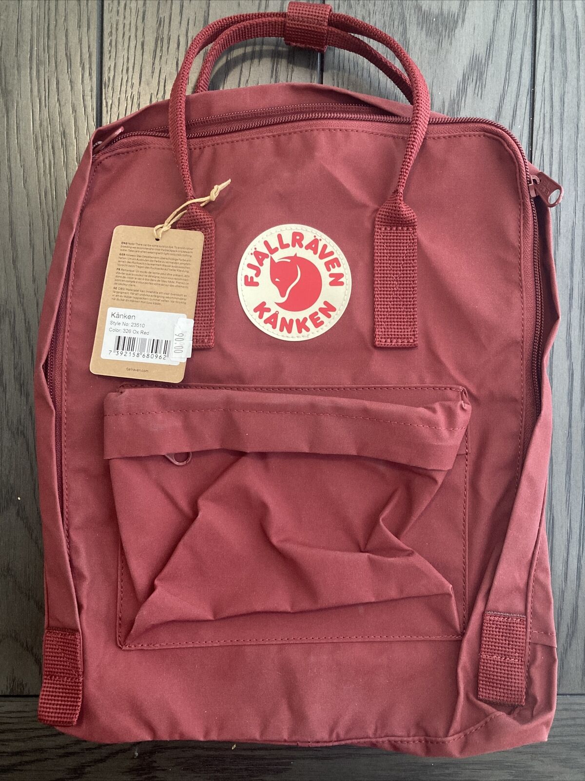 FJALL RAVEN KANKEN  OX RED - F23510-326 Backpack New 100% Authentic
