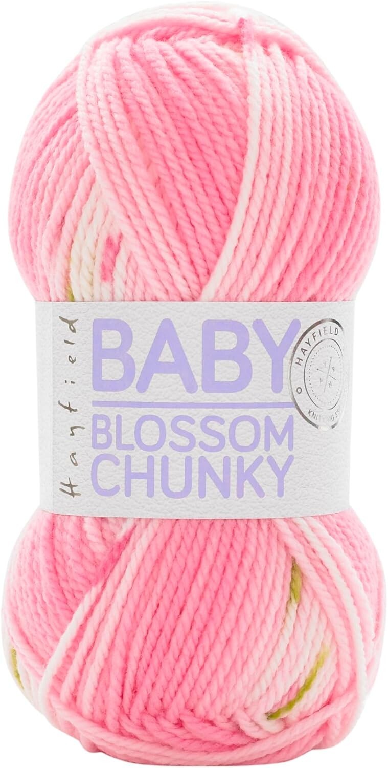 Hayfield Baby Blossom Chunky yarn Baby Bouquet pink Flowers Acrylic