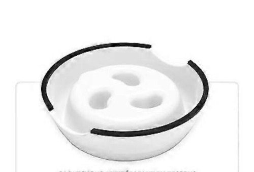 Frisco Cream Melamine Slow Feed Dog & Cat Bowl Size Large 1.5 Cups 7" Non Skid - Picture 20 of 21