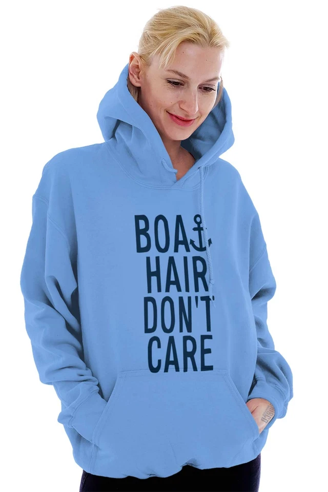 Sudaderas con capucha para mujer con ancla náutica para el cabello de barco no importa el humor Foto 3 de 4
