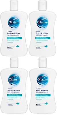 4 x Oilatum Junior Emollient Bath Additive for Skin Condition 300ml - BBE 06/25