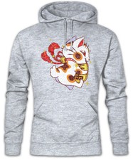 Maneki Neko Back Hoodie Sweatshirt Maneki-neko Manekineko Cat Cats Love