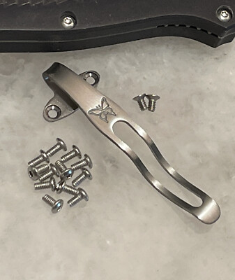 Titanium Deep Carry Pocket Clip With Stainless Screw Set For Benchmade 3300