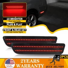 For 2005-2009 Ford Mustang Rear Smoke LED Side Marker Lights Turn Signal Lamps 2